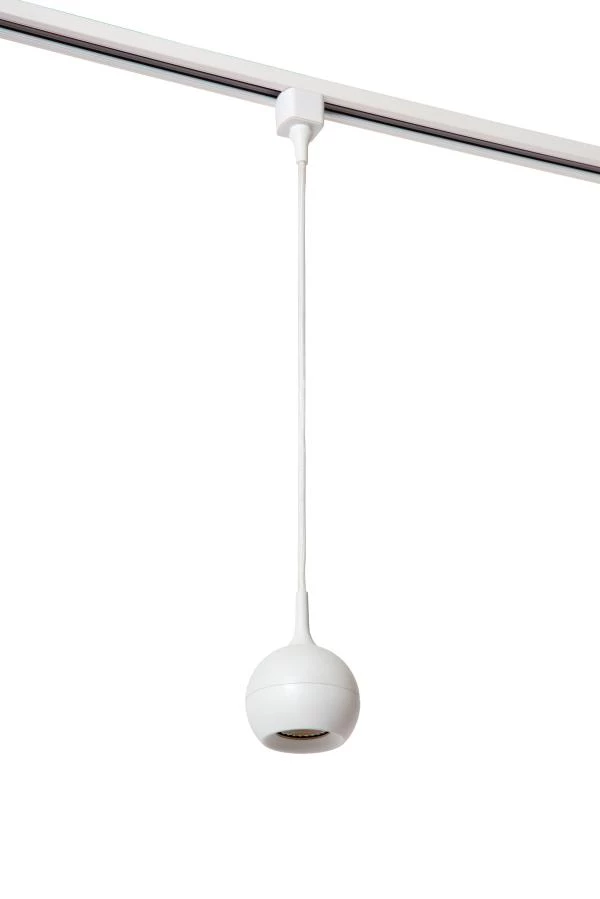 Lucide TRACK FAVORI Lámpara colgante - Sistema de carril monofásico / Iluminación con rieles - 1xGU10 - Blanco (Extensión) - UIT